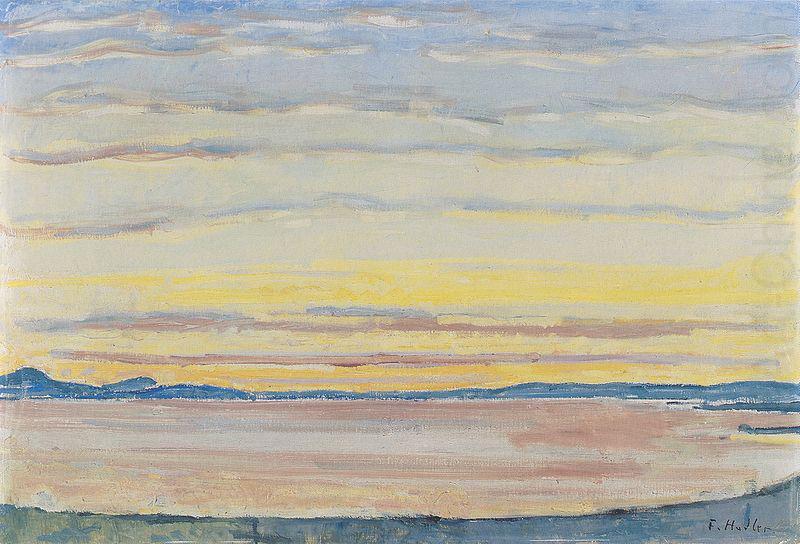 Ferdinand Hodler Sonnenuntergang am Genfersee china oil painting image